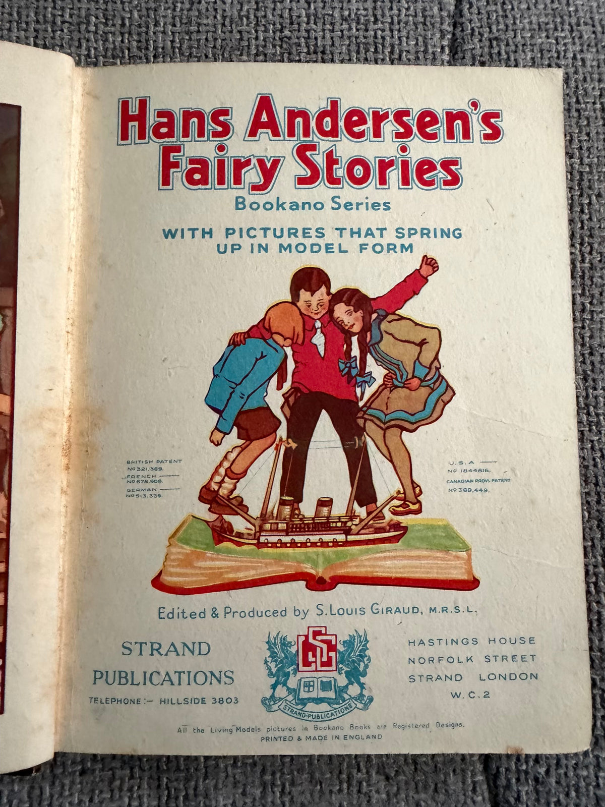 1936 Hans Andersen’s Fairy Stories - Bookano pop-up by S. Louis Giraud (Strand Publications)