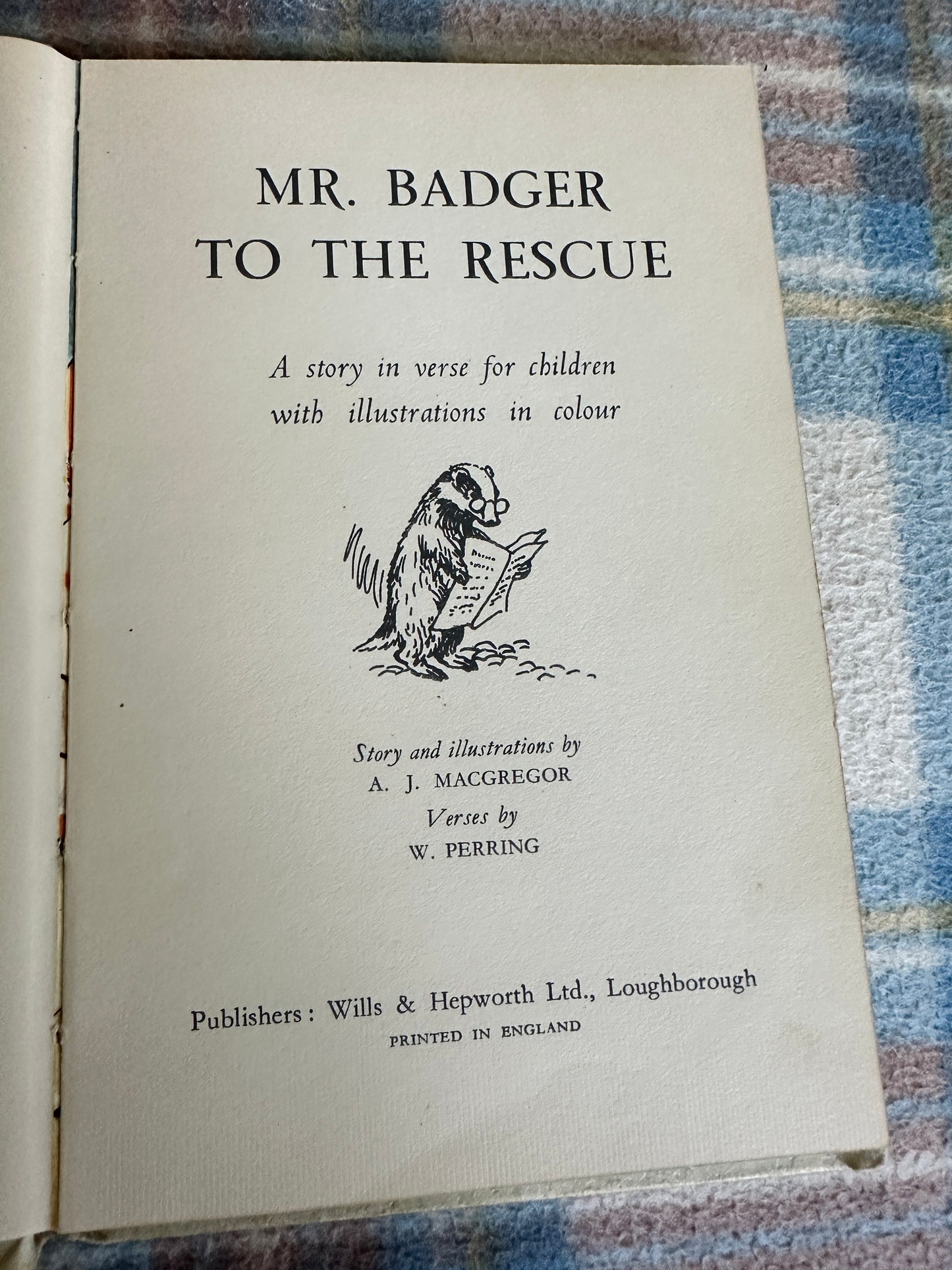 1951 Mr. Badger To The Rescue(Series 401 Ladybird)A. J. MacGregor & W. Perring(Wills & Hepworth)