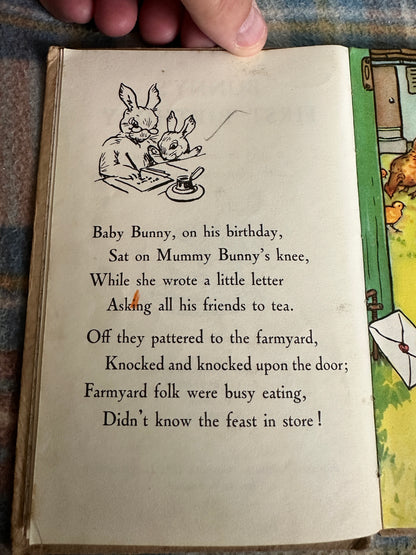 1940’s Bunny’s First Birthday(Series 401 Ladybird) A. J. MacGregor & W. Perring (Wills & Hepworth)