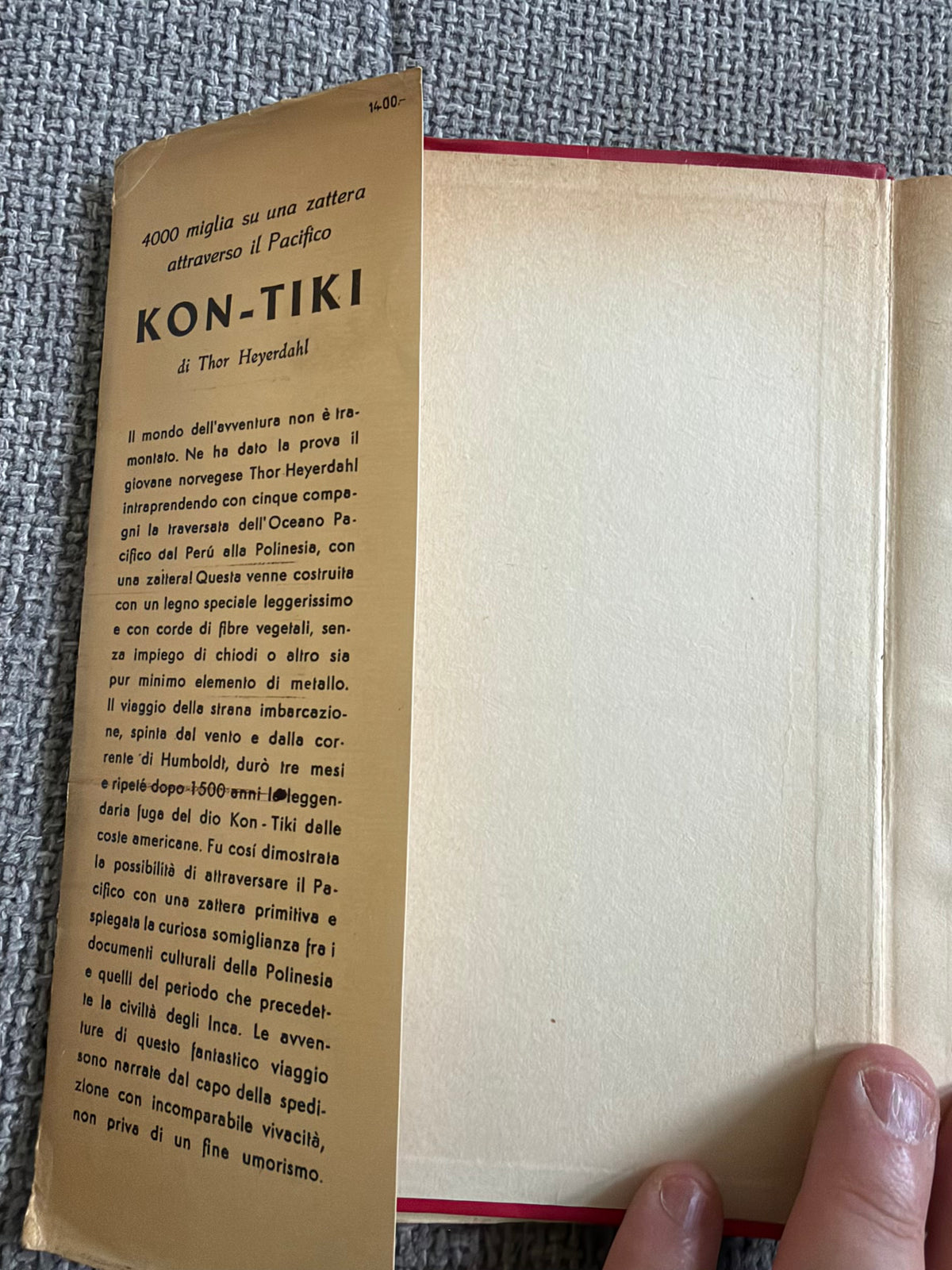 1952 Kon-Tiki - Thor Heyerdahl (Italian language version) Aldo Martello
