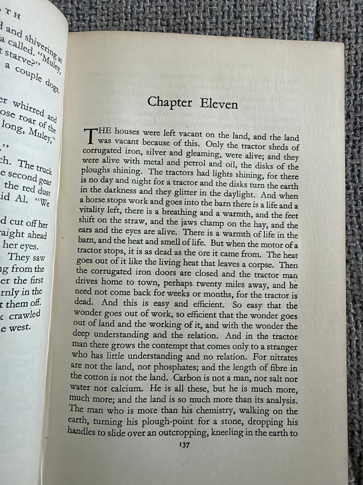 1940*1st*Grapes Of Wrath - John Steinbeck (Reprint Society)