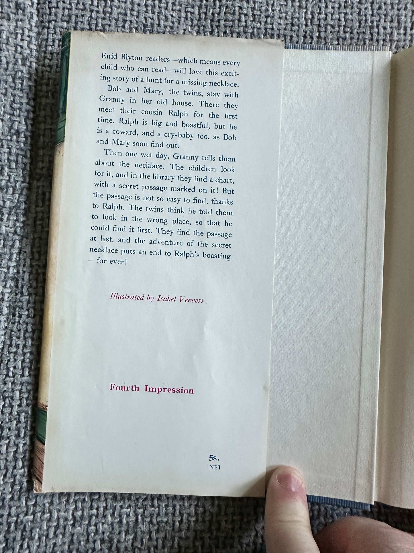 1964 The Secret Necklace - Enid Blyton (Isabel Veevers Illust) Lutterworth Press