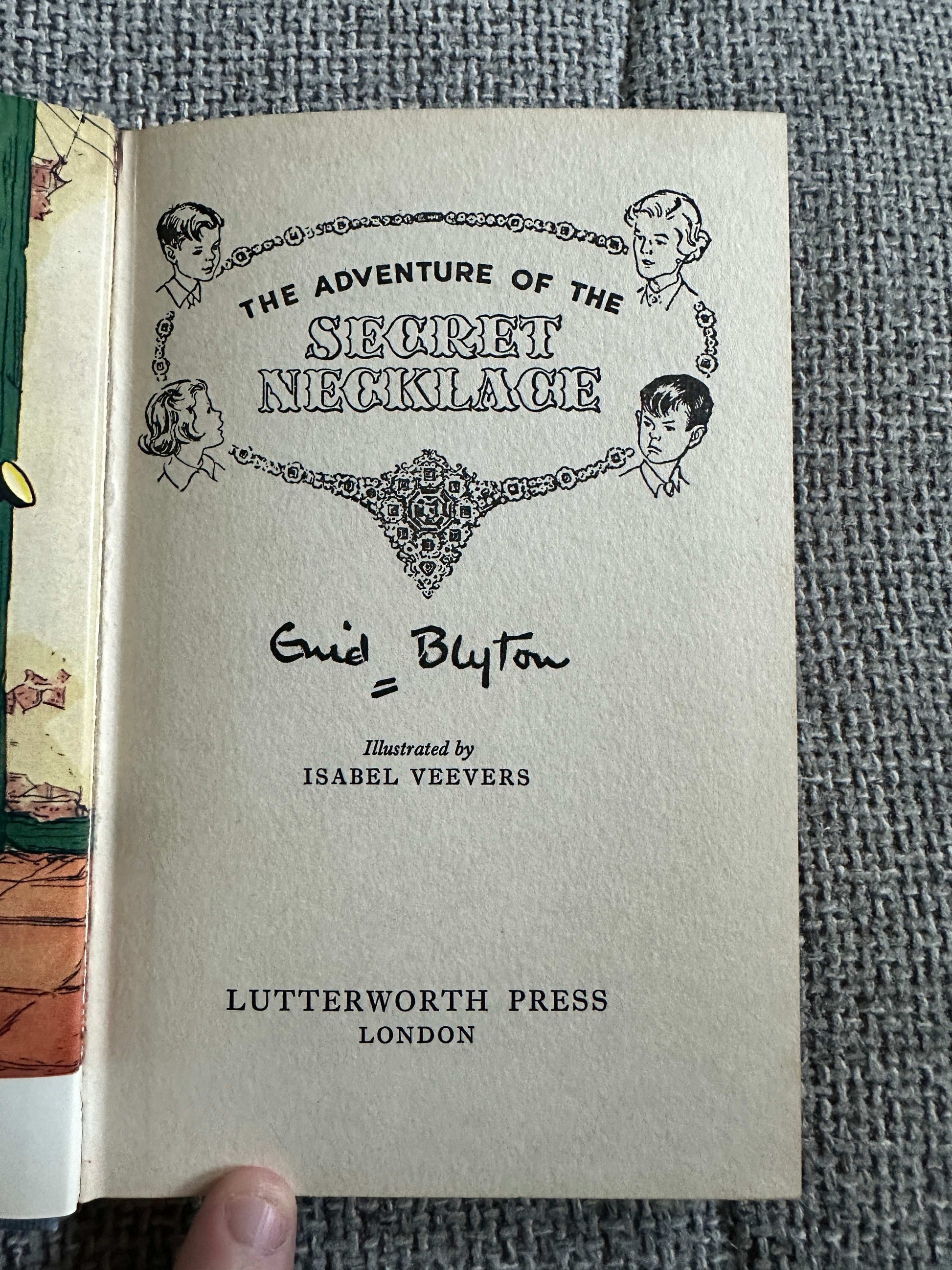 1964 The Secret Necklace - Enid Blyton (Isabel Veevers Illust) Lutterworth Press