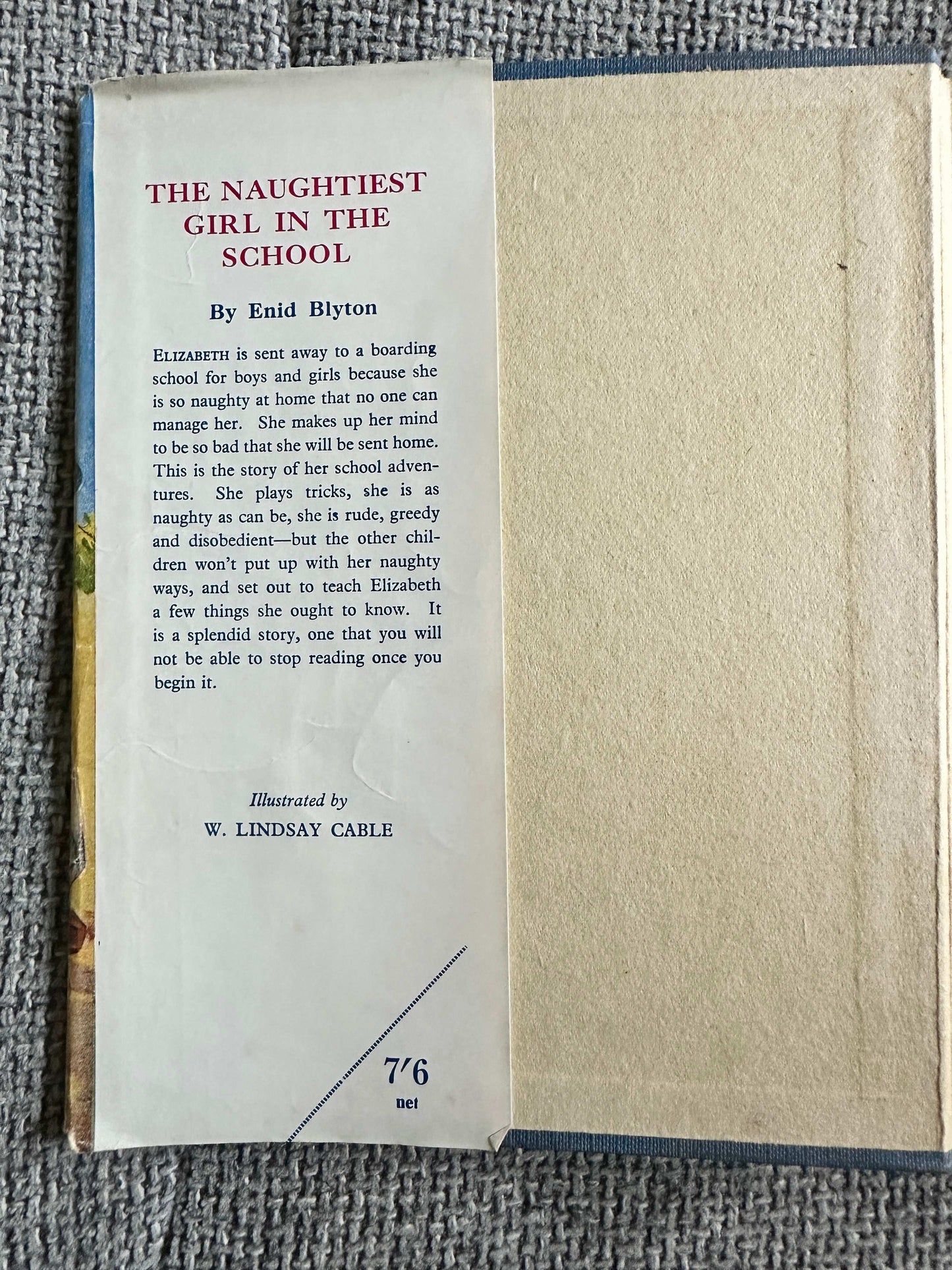 1958 The Naughtiest Girl In The School - Enid Blyton (W. Lindsay Cable Illust) George Newnes Ltd.