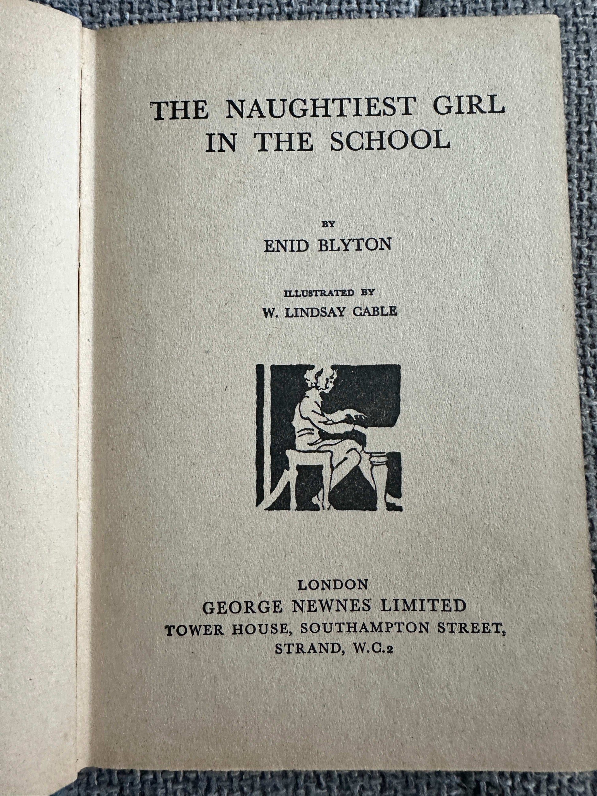 1958 The Naughtiest Girl In The School - Enid Blyton (W. Lindsay Cable Illust) George Newnes Ltd.