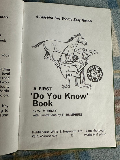 1971 Key Word Do You Know Book(Series Key Word) W. Murray(F. Humphris Illust)Wills & Hepworth