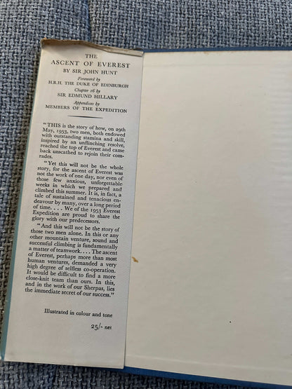 1953*1st* The Ascent Of Everest - John (Brigadier Sir C. B. E., D. S. O.) Hunt (Cover by W. Heaton Copper) Hodder & Stoughton