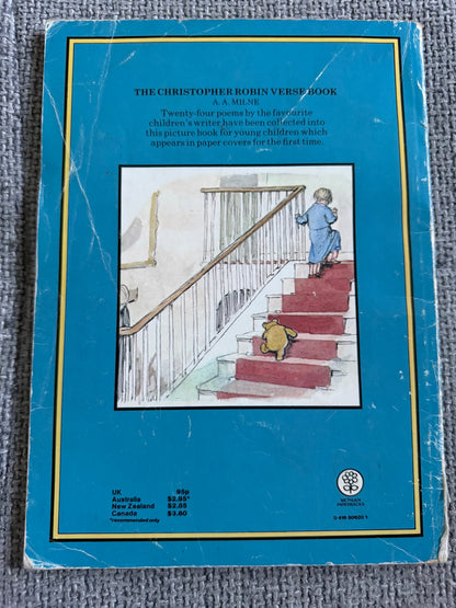 1975 The Christopher Robin Verse Book - A. A. Milne (E. H. Shepard full colour illustration) Methuen