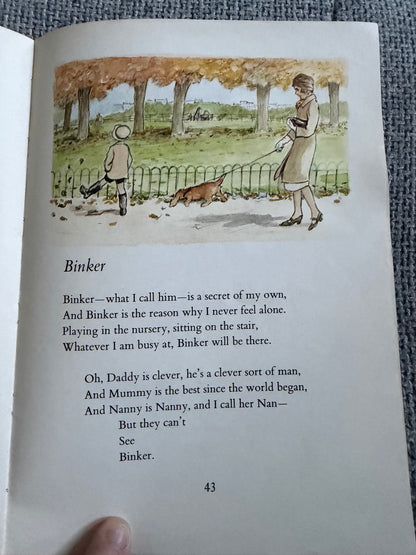 1975 The Christopher Robin Verse Book - A. A. Milne (E. H. Shepard full colour illustration) Methuen