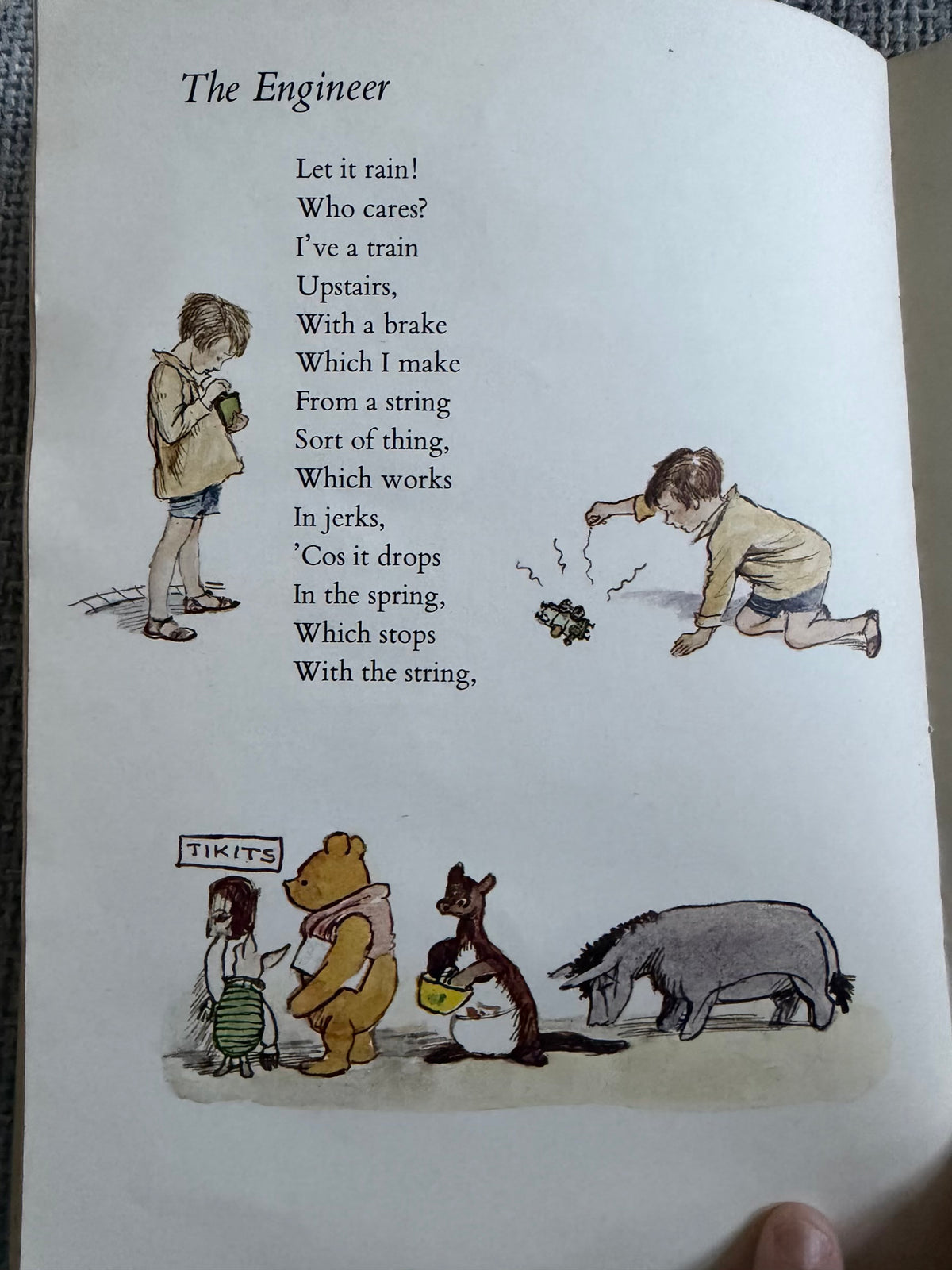 1975 The Christopher Robin Verse Book - A. A. Milne (E. H. Shepard full colour illustration) Methuen