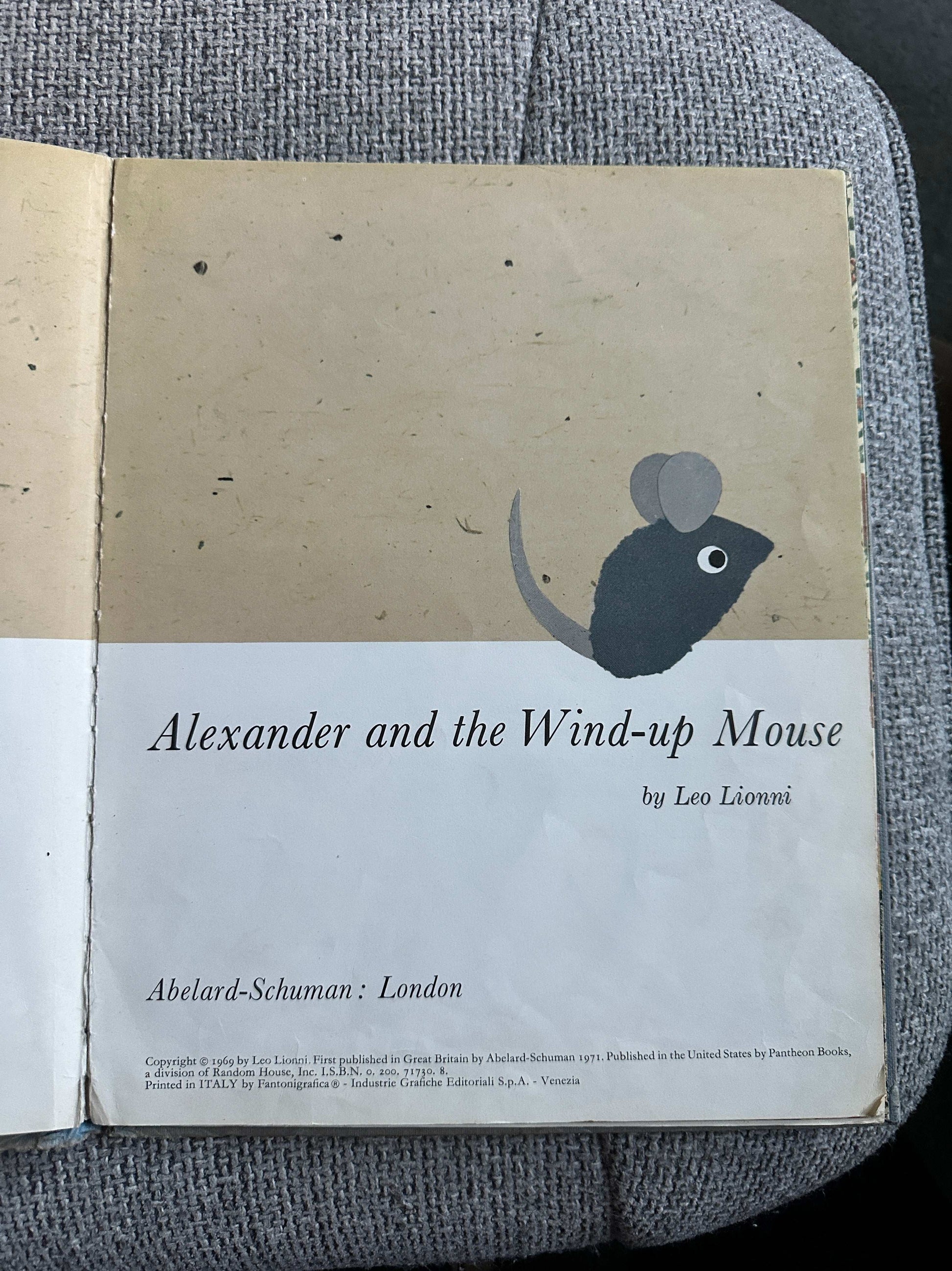 1971*1st* Alexander & The Wind-up Mouse - Leo Lionni (Abelard-Schuman)