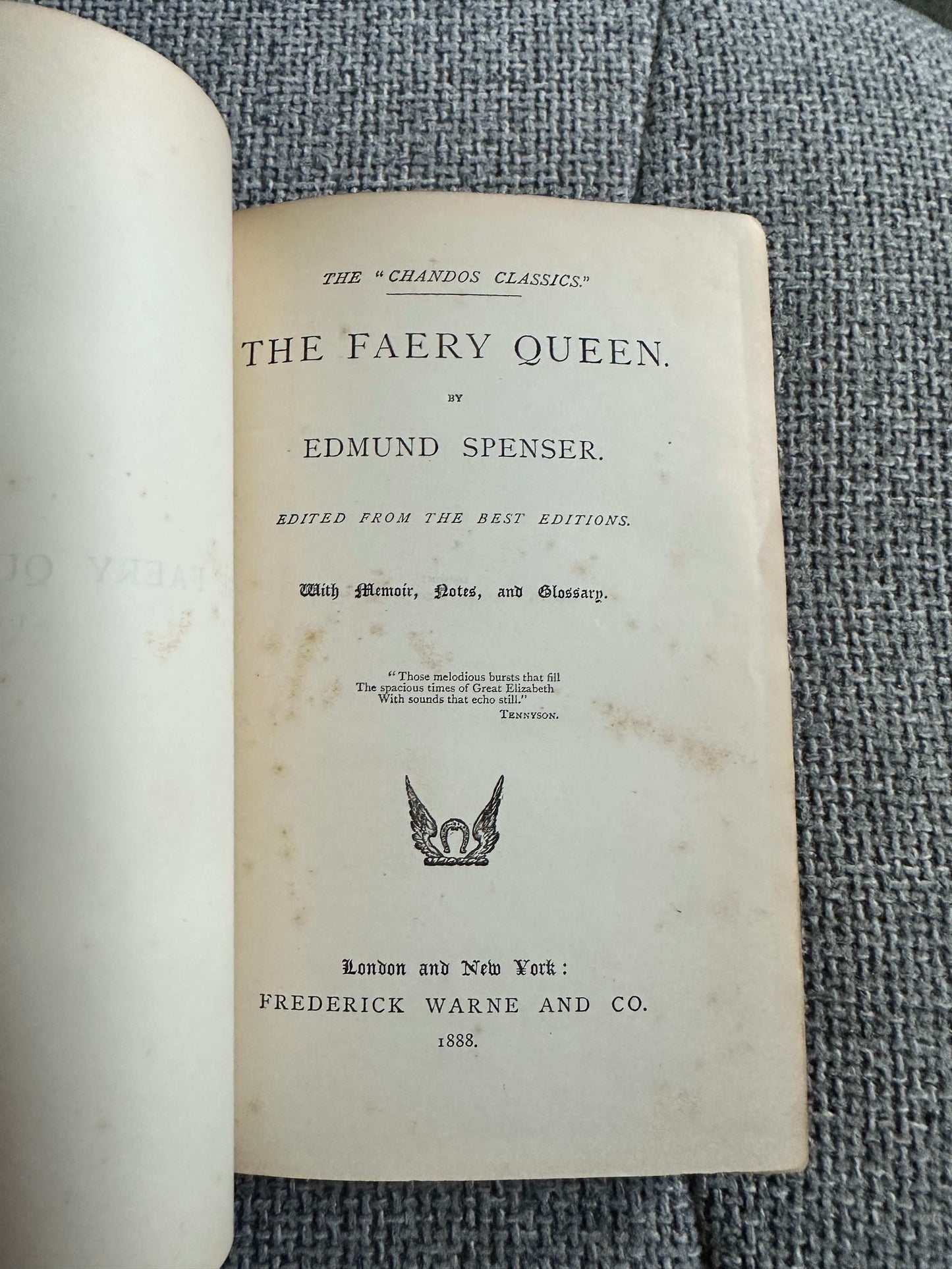 1888 The Faery Queen - Edmund Spenser (Frederick Warne & Co.)