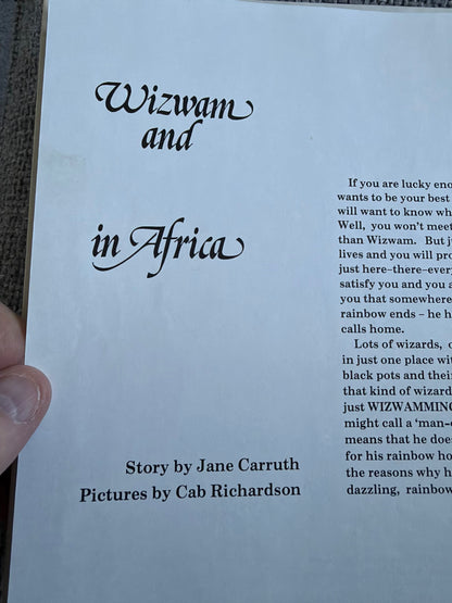 1975 Wizwam & I In Africa - Jane Carruth (Cab Richardson illust) Personal Books