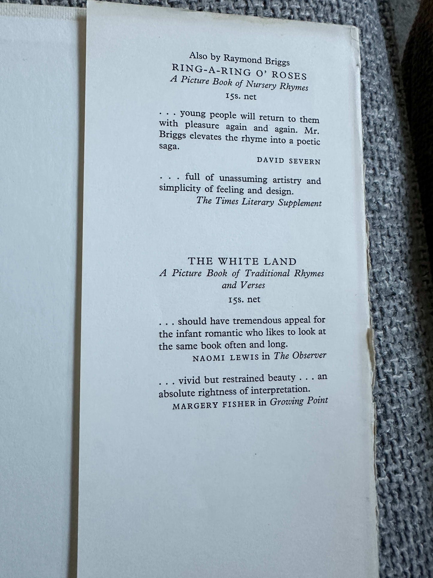 1967 Fee Fi Fo Fum - Raymond Briggs (Hamish Hamilton)