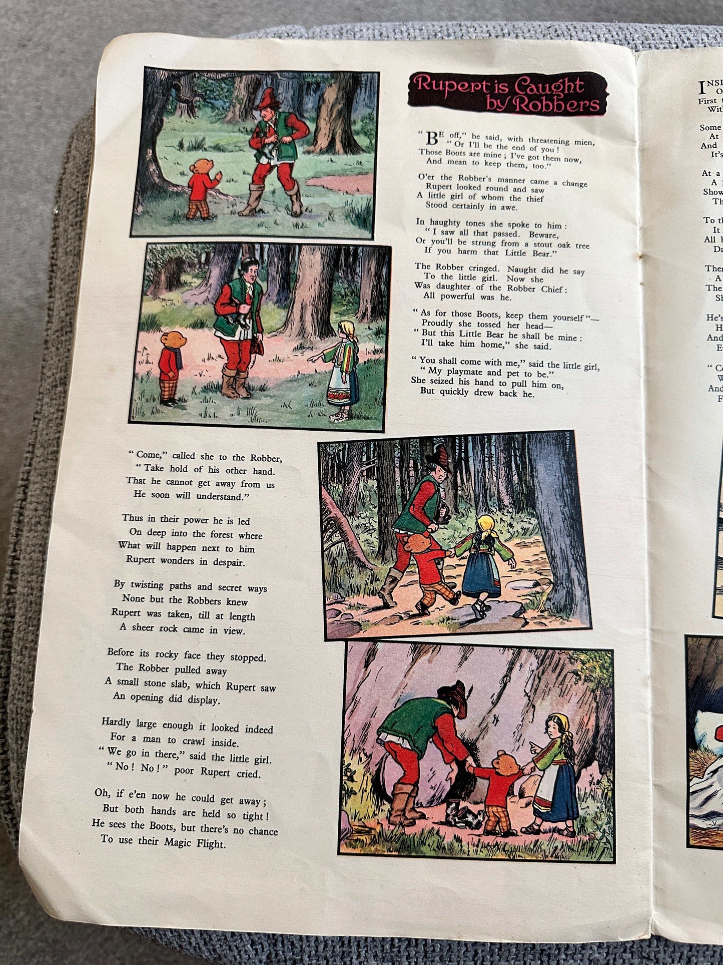1946 Rupert & The Wonderful Boots - Mary Tourtel (Sampson, Low & Marston Co. Ltd 14” x 9.25” Card covers