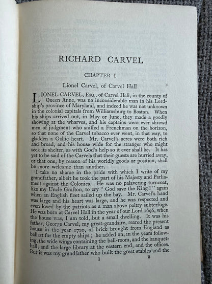 1935 Richard Carvel - Winston Churchill (MacMillan & Co Ltd)
