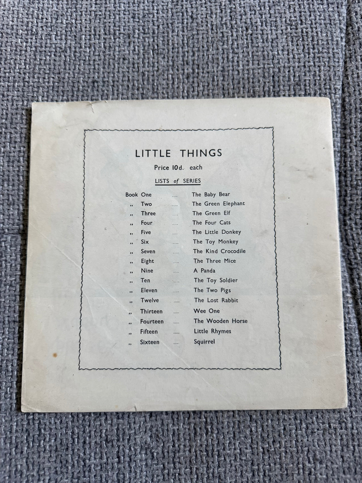 1960’s Little Things No13 Wee One - Molly Clarke (A. Wheaton & Co Ltd)