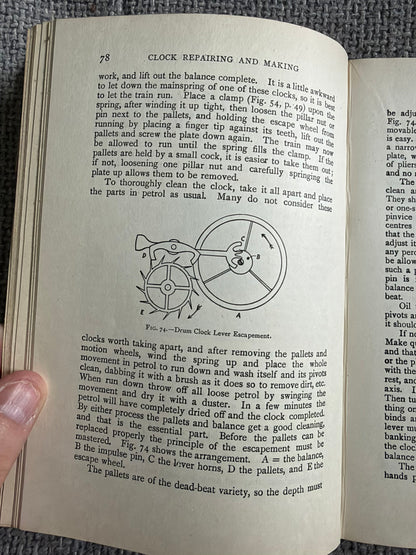 1950 Clock Repairing & Making - F. J. Garrard (Technical Press)