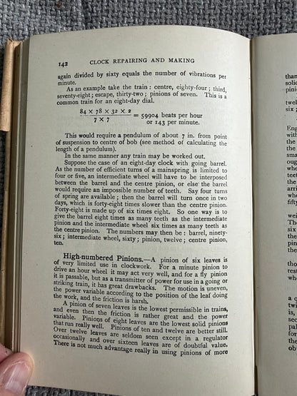 1950 Clock Repairing & Making - F. J. Garrard (Technical Press)