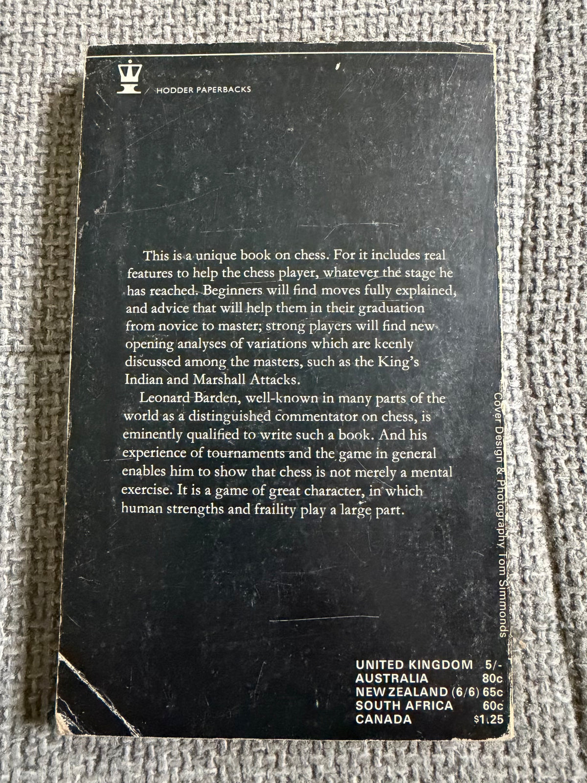 1967*1st* The Guardian Chess Book - Leonard Barden (Guardian Books)