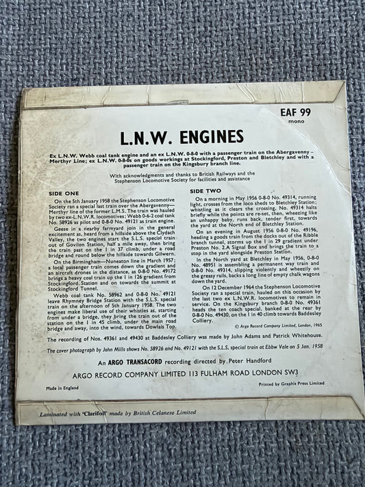 1965 L. N. W. Engines (Argo Transacord) Record