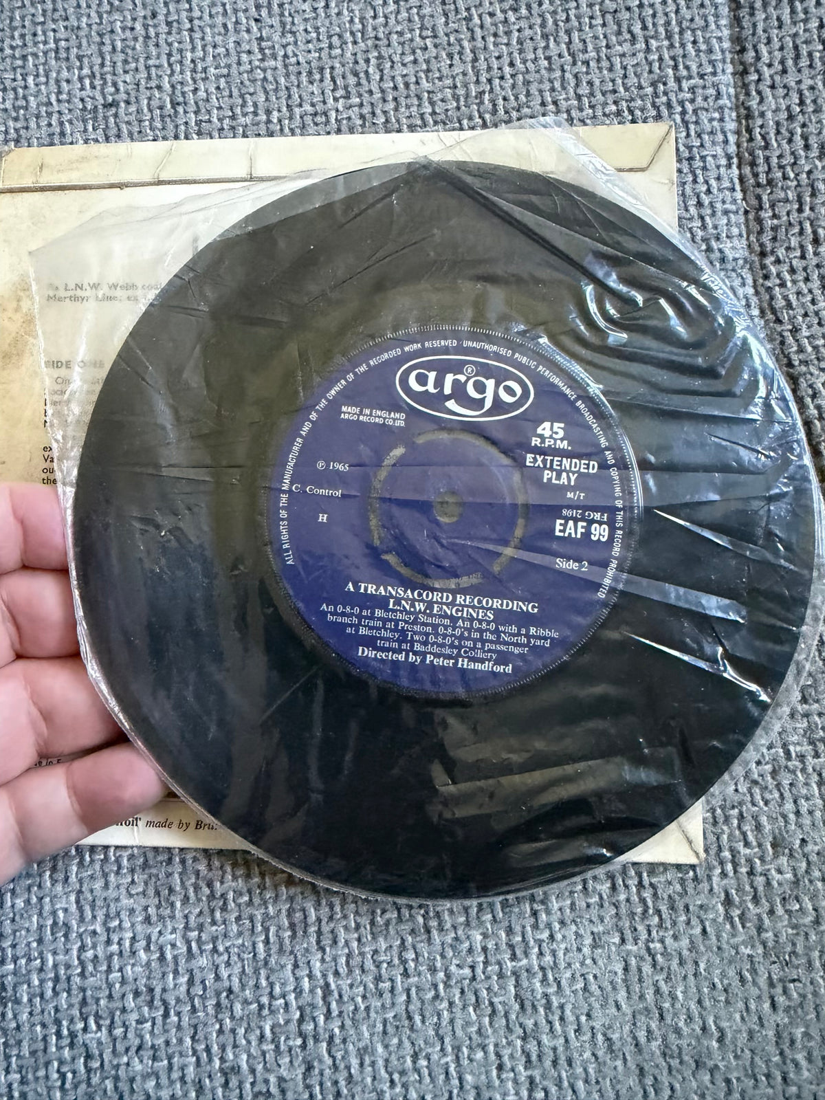 1965 L. N. W. Engines (Argo Transacord) Record