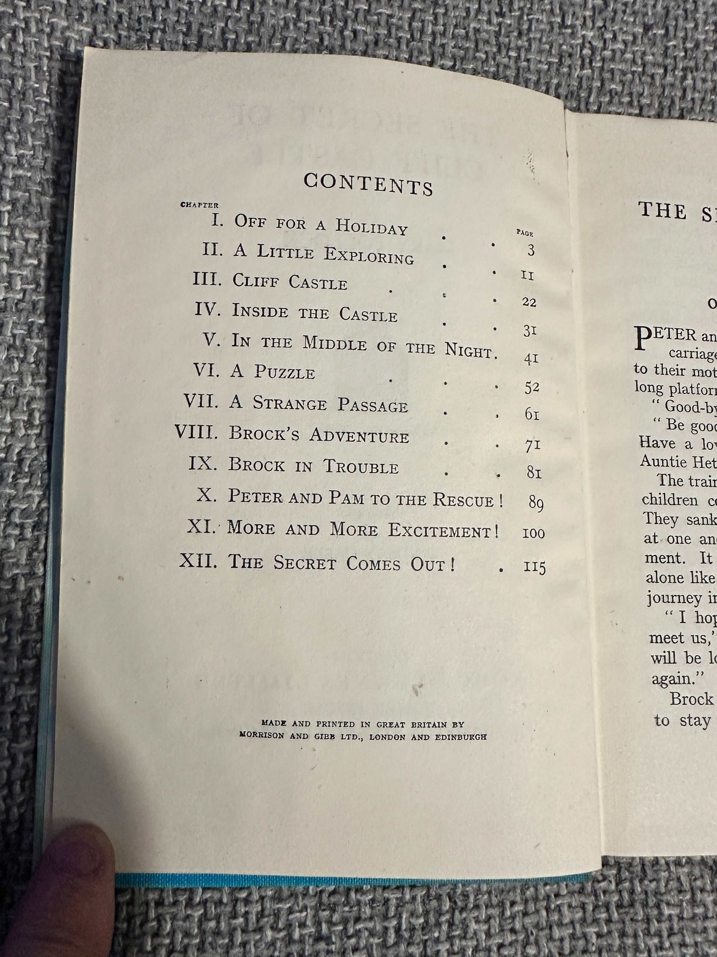 1947 The Secret Of Cliff Castle (Tower House Series) Mary Pollock (Enid Blyton) Lindsay Cable Illust (George Newnes Ltd)