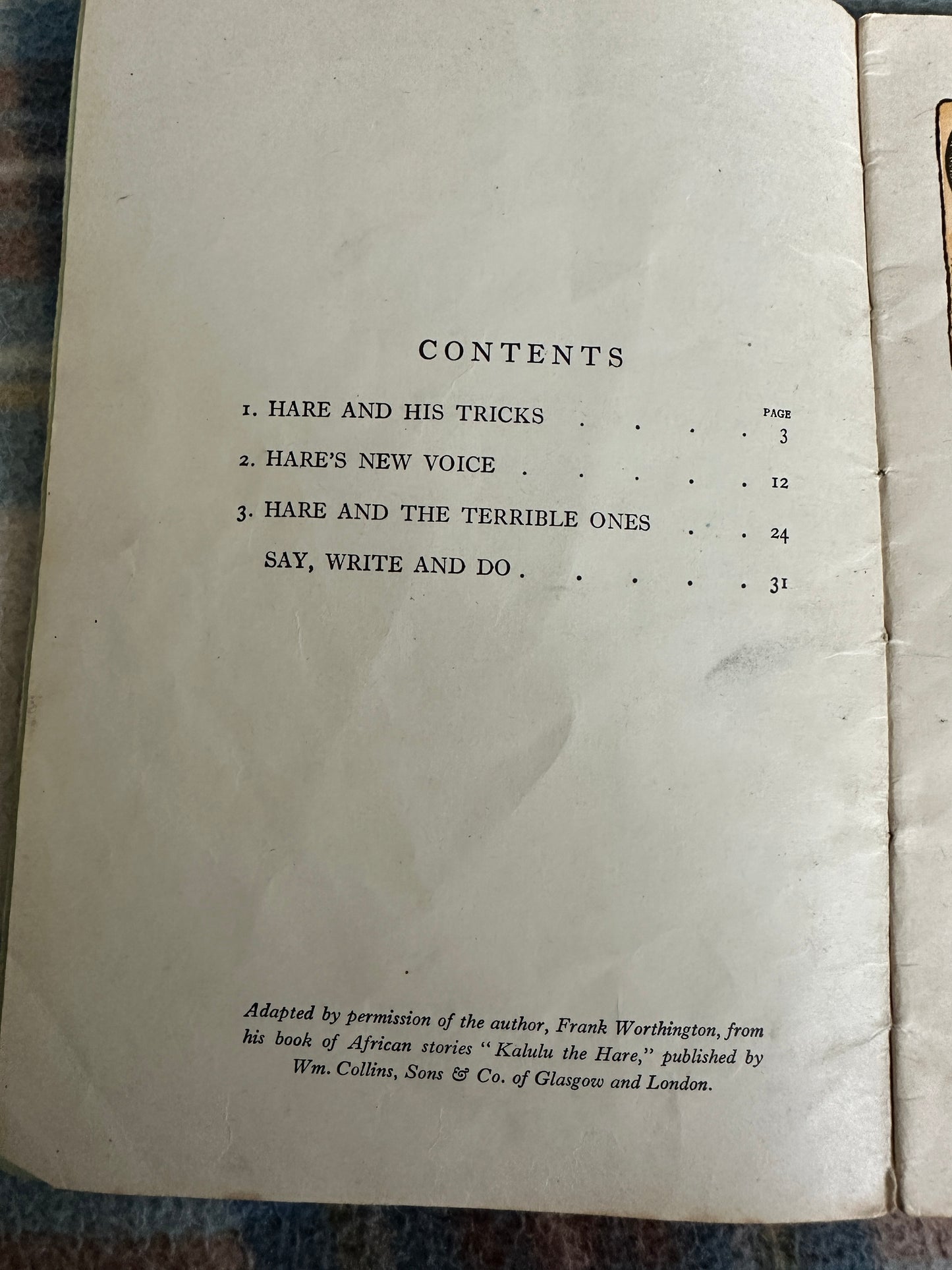 1951 Clever Hare(Vanguard Story Hour B1) Frank Worthington adapted by Esmée Mascall(Ethel C. Brisley illustration) McDougalls Educational Co. Ltd.