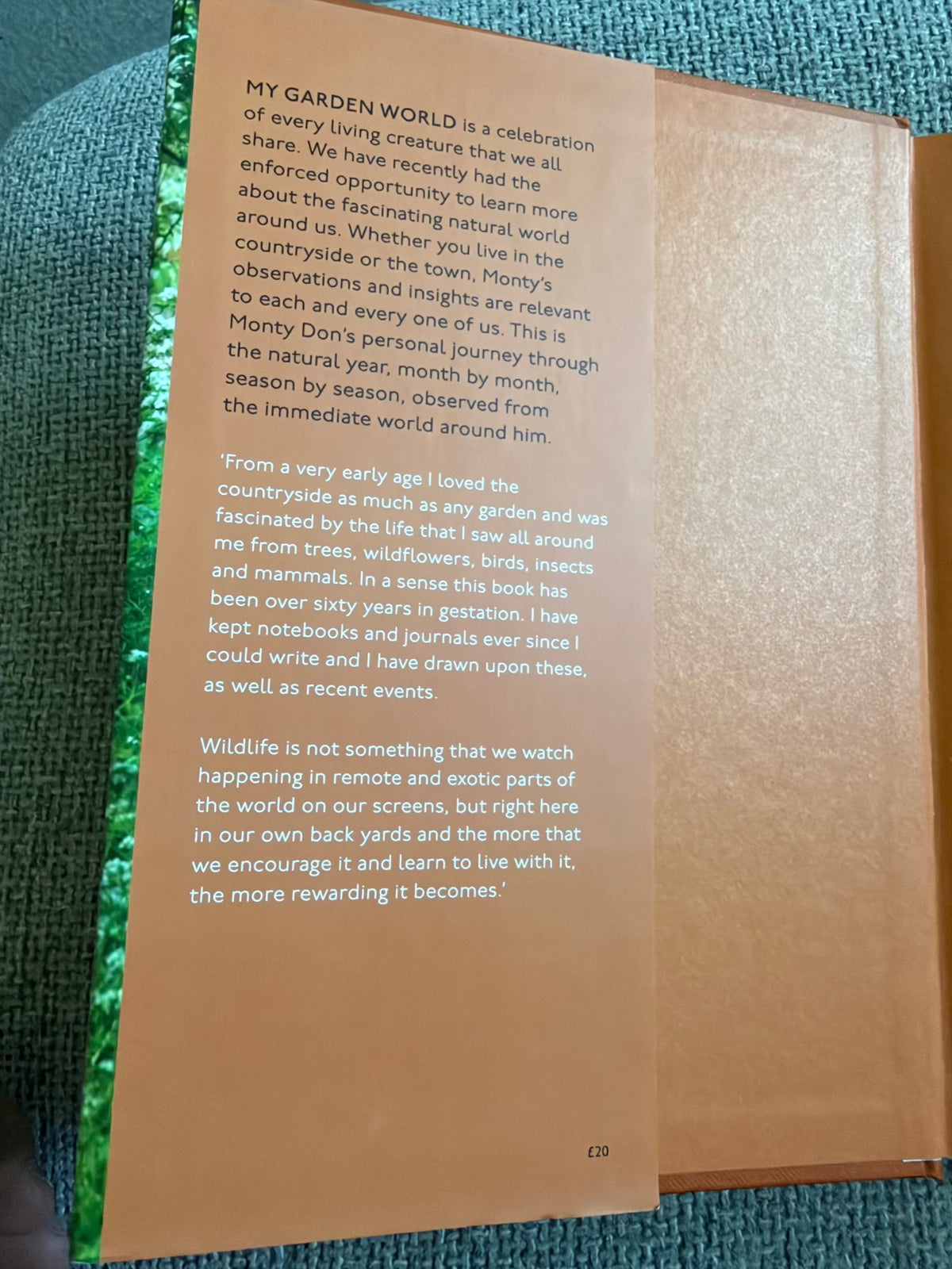 2020 My Garden World (The Natural Year) Monty Don (Two Roads Publishers)