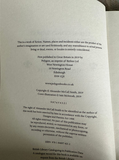 2019*1st* The Second Worst Restaurant In France - Alexander McCall-Smith(Polygon Publisher)