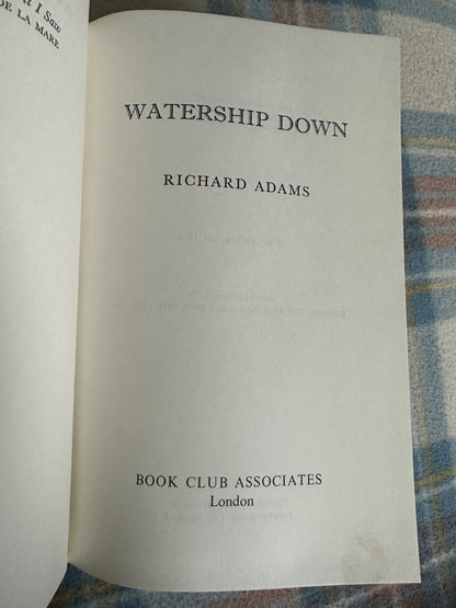 1980 Watership Down - Richard Adams(BCA) hardback d/j
