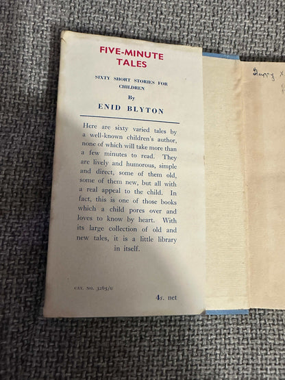 1947 Five Minute Tales - Enid Blyton (Methuen) George S. Dixon jacket design