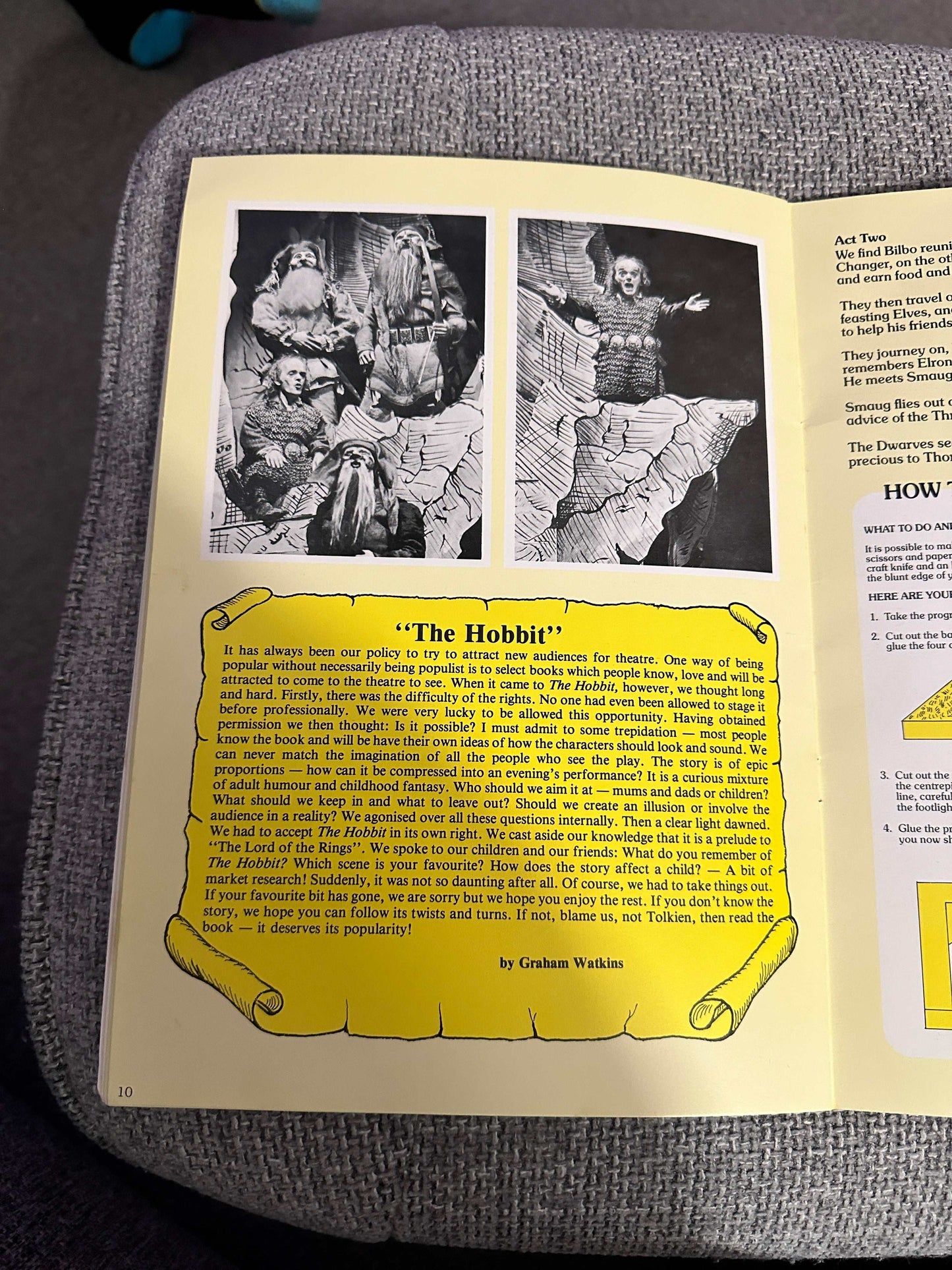 1970’s The Hobbit Adapted For The Stage By Romy Robinson & Graham Watkins (Paul Lanham designed scenes)