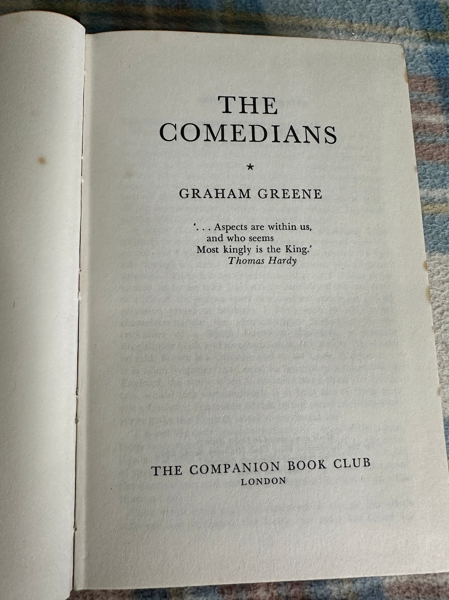 1966 The Comedians - Graham Greene(Companion Book Club)