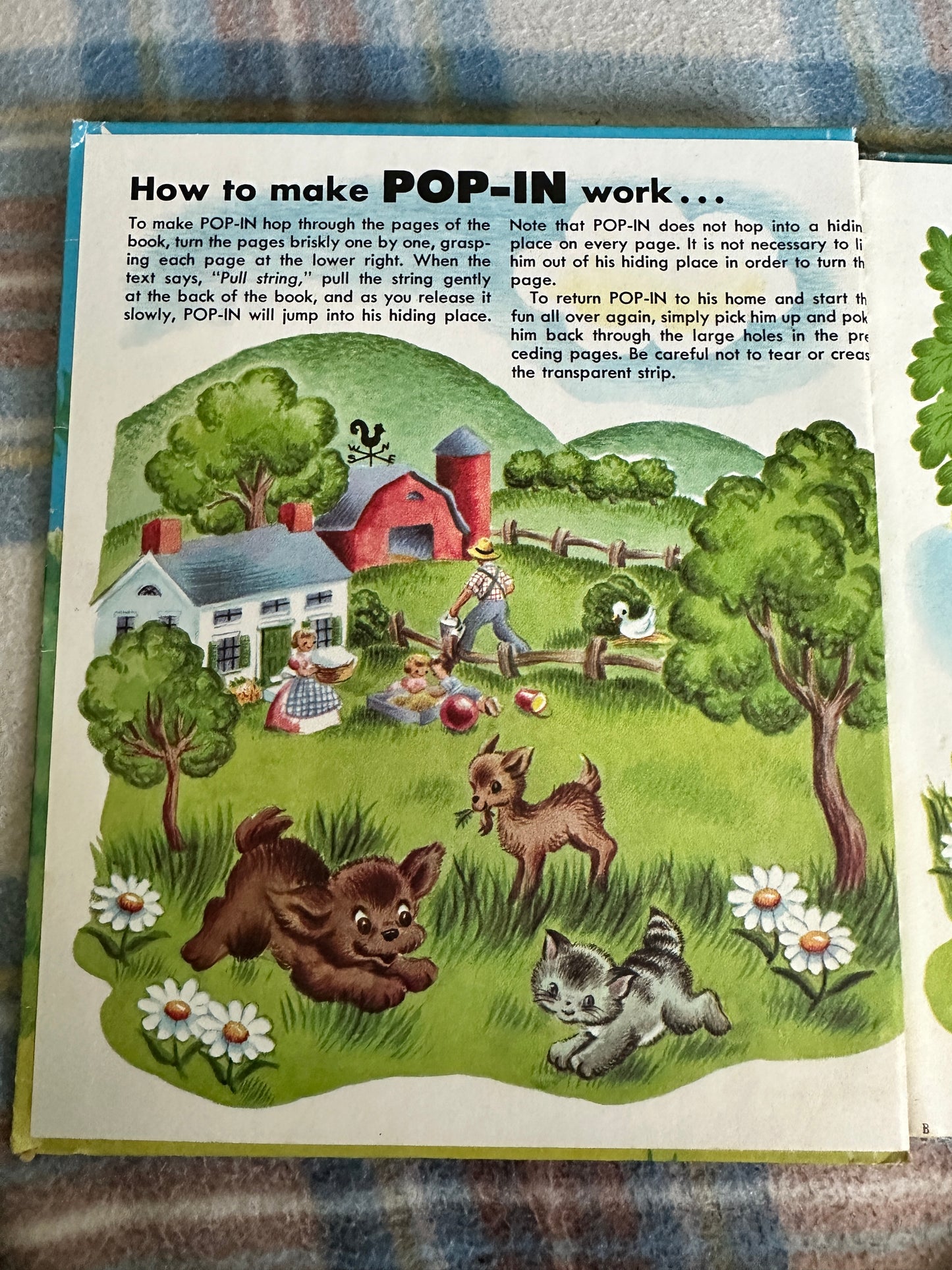 1952 Pop-In The Bunny(In Action Book)Albert Baller(Eleanor Corwin & Tony Brice Illust) Rand McNally & Co.