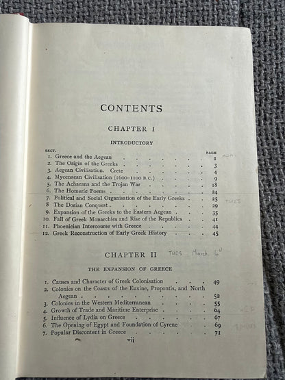 1956 History Of Greece For Beginners - J. B. Bury (MacMillan)