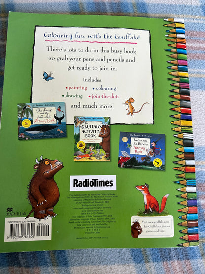 2008*1st* The Gruffalo Colouring Book(New unused) Julia Donaldson(Axel Scheffler illustration) Radio Times