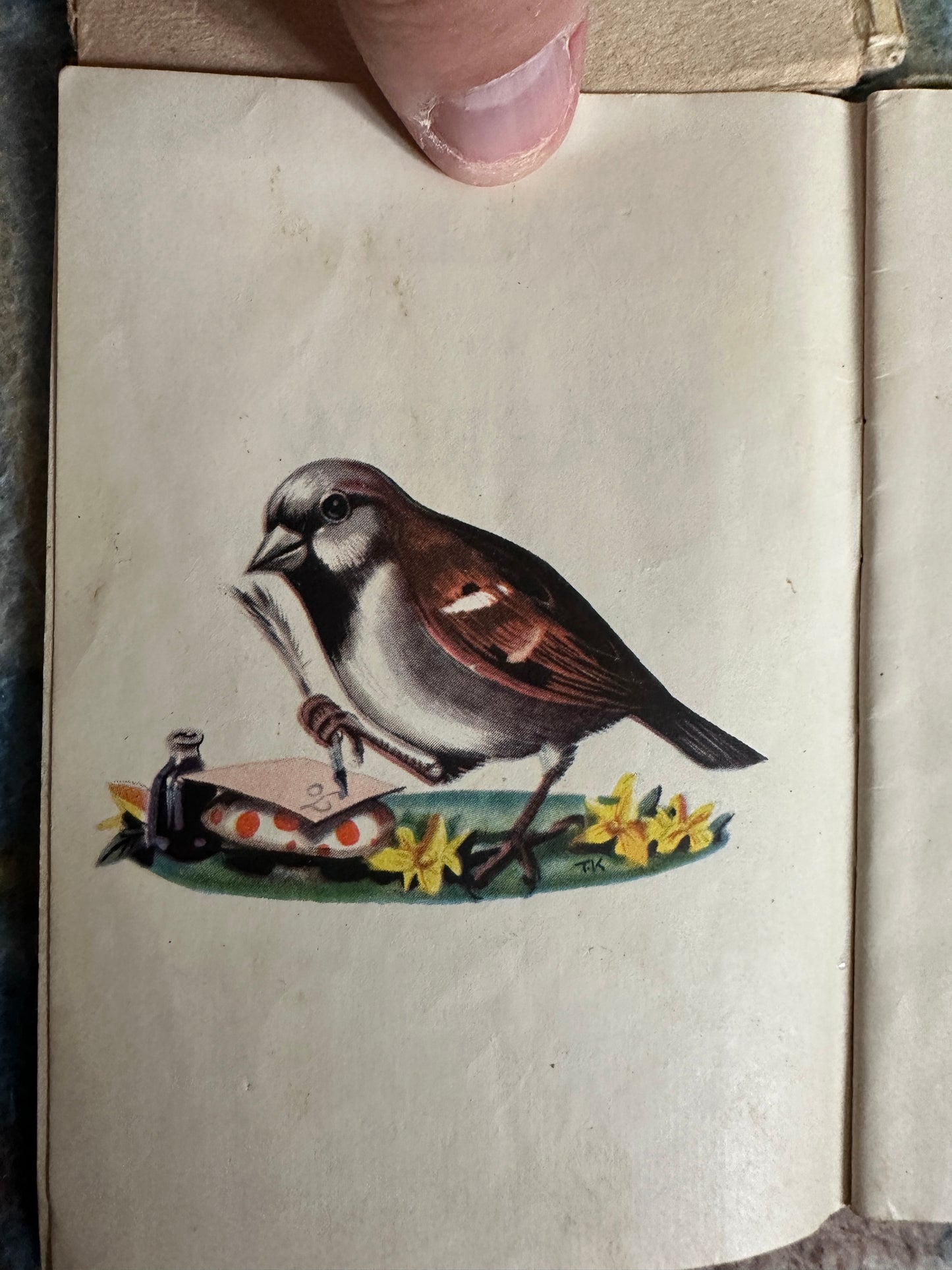 1940’s 2 x Peekobooks without covers Ruby The Robin & Sally The Sparrow - Patience Powell(Perry Colour Books Ltd)