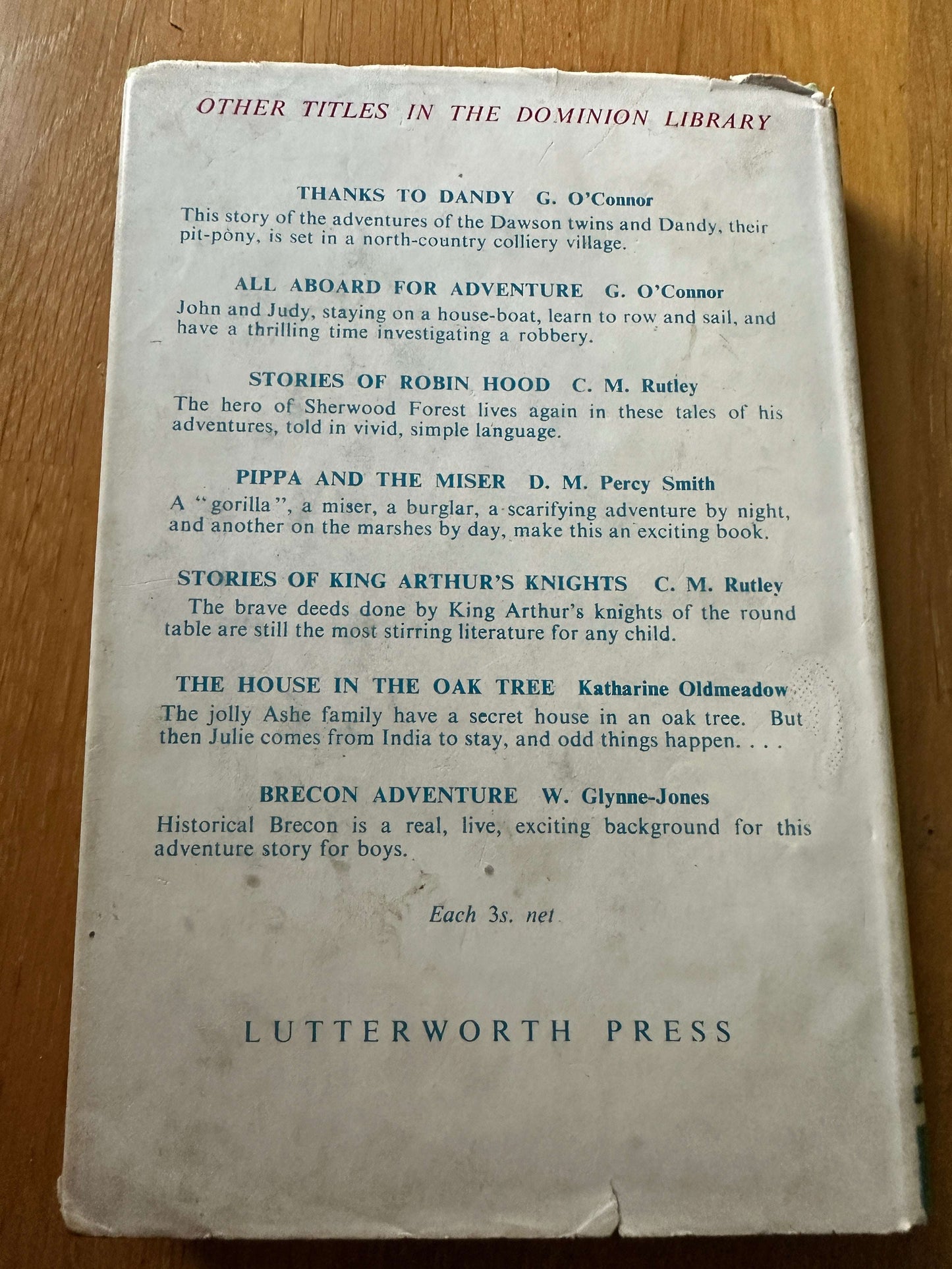 1950 A Waggon-Load Of Monkeys - D. M. Percy Smith (Dominion Library Series)(Lutterworth Press)