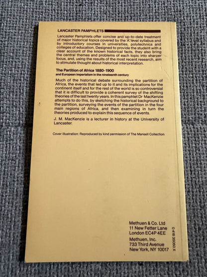1983 The Partition Of Africa 1880-1900 - J. M. MacKenzie (Methuen)
