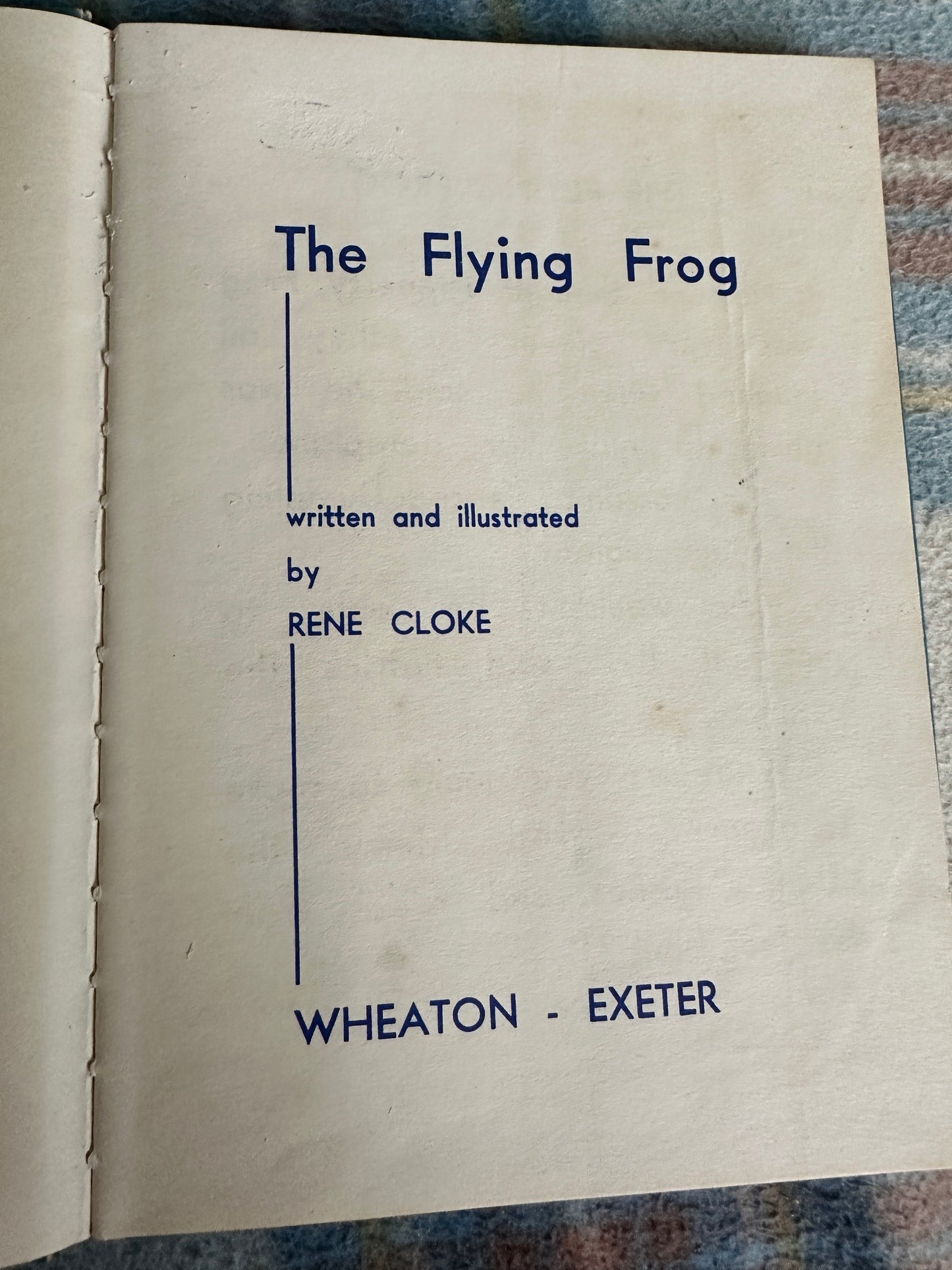 1958*1st* The Flying Frog - Rene Cloke(Wheaton Publisher)