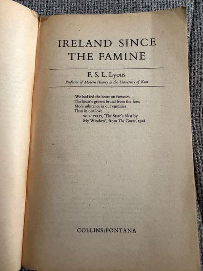 1981 Ireland Since The Famine - F. S. L. Lyons - Fontana
