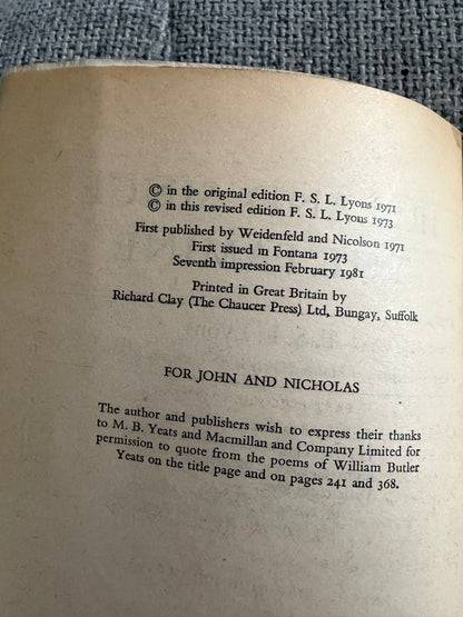 1981 Ireland Since The Famine - F. S. L. Lyons - Fontana
