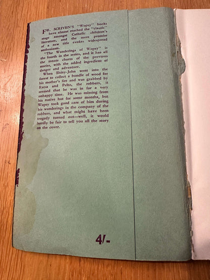1967 The Wanderings Of Wopsy - Fr. Gerard F. Scriven (Illust Sister Mary Barbara (Samuel Walker Ltd)