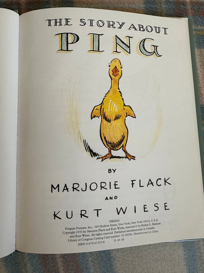 The Story Of Ping - Marjorie Flack & Kurt Wiese (Viking Publisher)