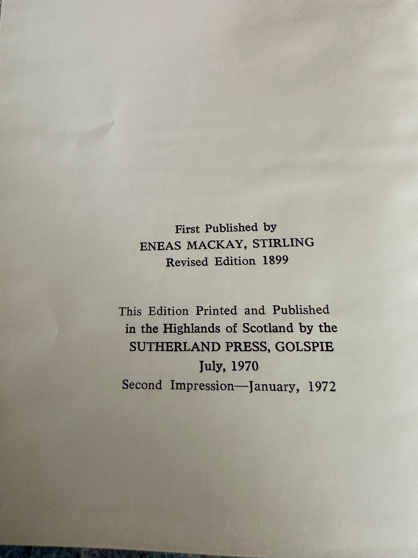 1972 The Prophecies Of The Brahan Seer(Coinneach Odhar Fiosaiche) - Alexander MacKenzie(Sutherland Press)