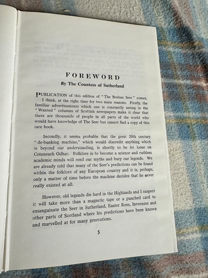 1972 The Prophecies Of The Brahan Seer(Coinneach Odhar Fiosaiche) - Alexander MacKenzie(Sutherland Press)