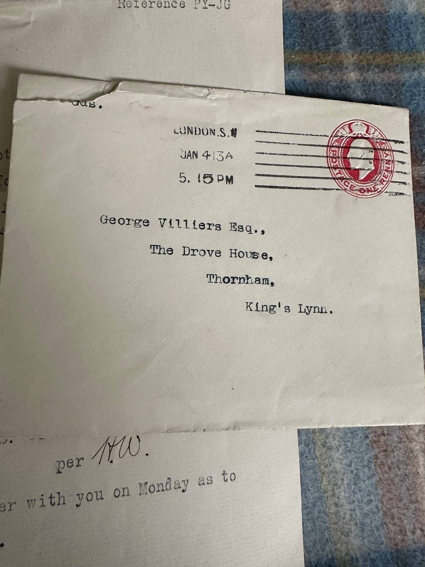 1913 Thomas Cook & Son very early travel letter from now closed travel agents Thomas Cook