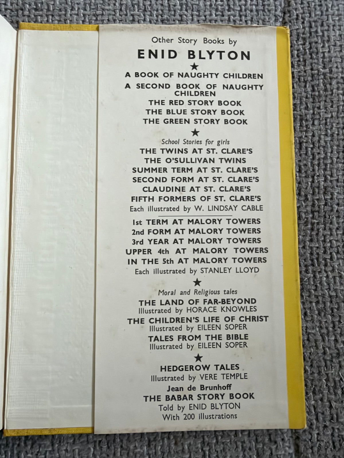 1950*1st* The Yellow Story Book - Enid Blyton (Kathleen Gell illust) Methuen