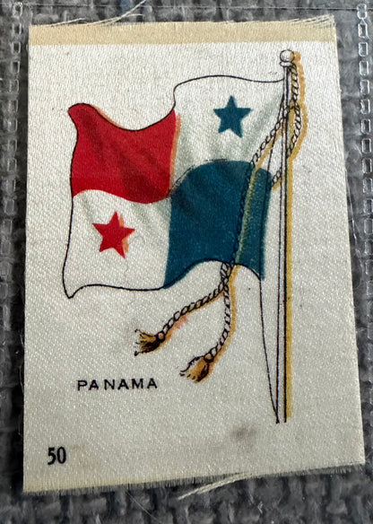 12 x Vintage Wix / B.D.V. Tobacco Silk Flag Cards — World Flags Collection c.1910s–1930s